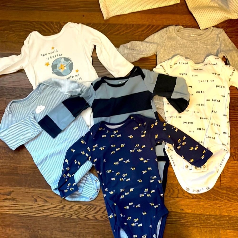 Six Carters  long sleeve onesies